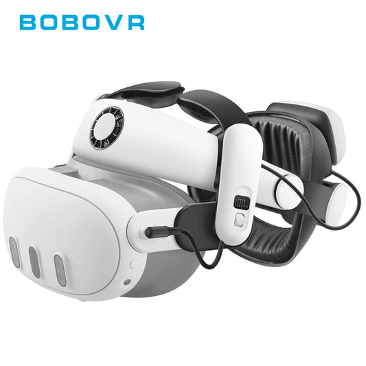 BOBOVR S3 Pro Super Strap – Sangle VR Avec Batterie 10 000mAh et Climatisation Intégrée pour Meta Quest 3/3S