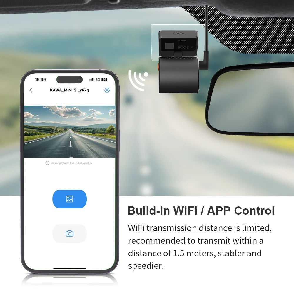 KAWA MINI 3 – Dash Cam 2K pour Voiture