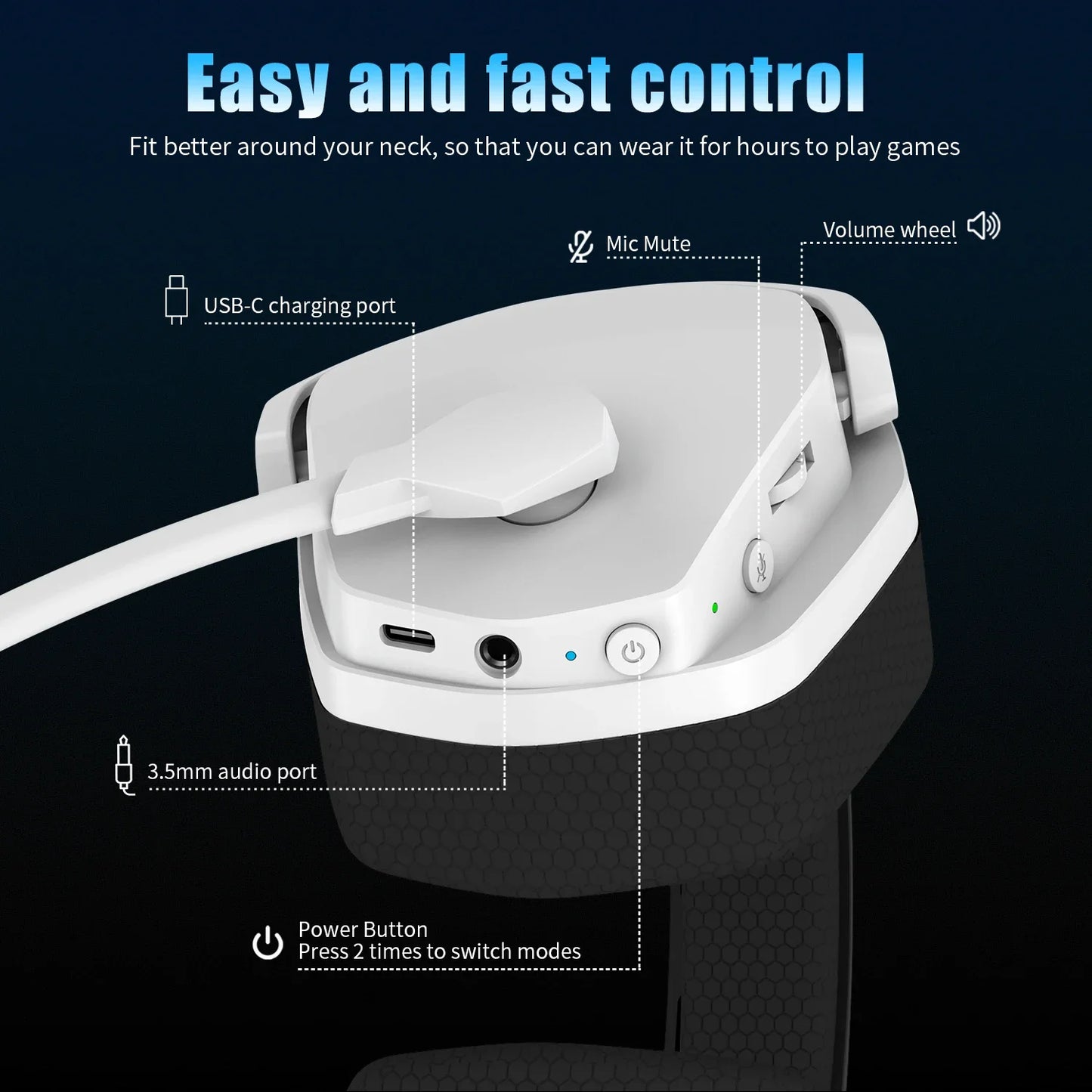 Casque Gaming Sans Fil NUBWO G06 – Double Connectivité 2.4GHz et Bluetooth avec Microphone pour PS5, PS4, PC, Mobile et Switch