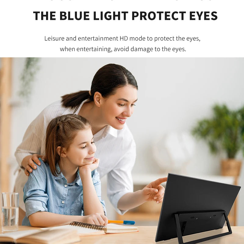 Écran Portable HGFRTEE 14,1 pouces – Moniteur Mobile IPS pour Extension d’Écran Laptop, Xbox, Raspberry Pi avec Support Inclus