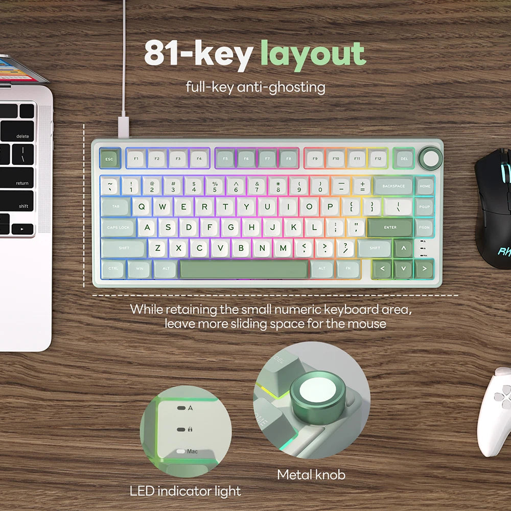RK Royal Kludge R75 Gasket – Clavier Mécanique Filaire 80 Touches RGB