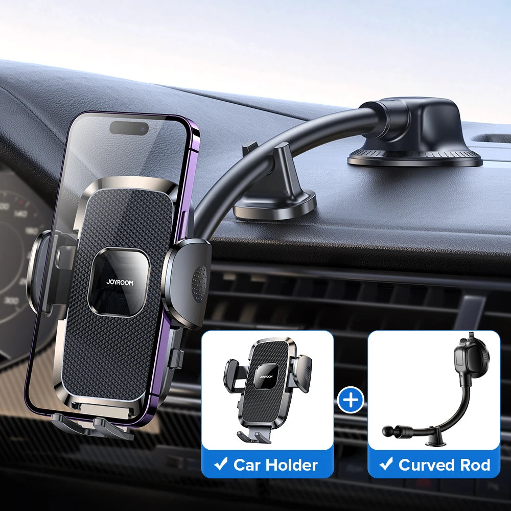 Support Téléphone Voiture Tableau de Bord – Vue 360°, Bras Flexible Long 9 pouces, Fixation Universelle pour Pare-brise et Grille d’Aération