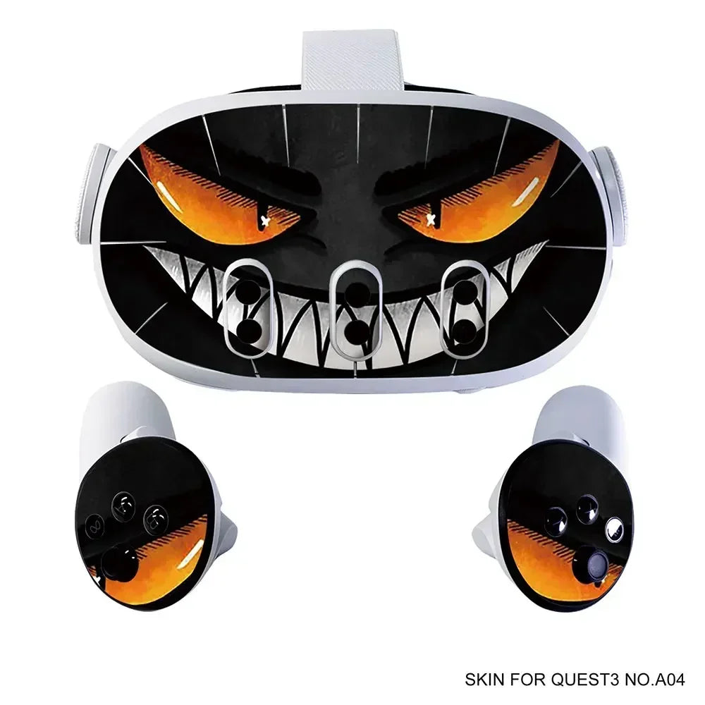 Sticker Vinyle Décoratif Halloween pour Meta Quest 3 VR Headset & Contrôleurs